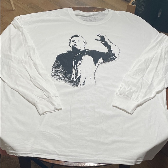 Halloween Other - Halloween Michael Myers White Graphic Long Sleeve Tee